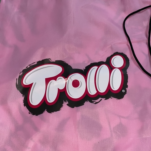 🆑 Trolli Pink String Bag NEW - Picture 2 of 3